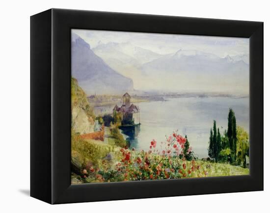 The Castle at Chillon-John William Inchbold-Framed Premier Image Canvas