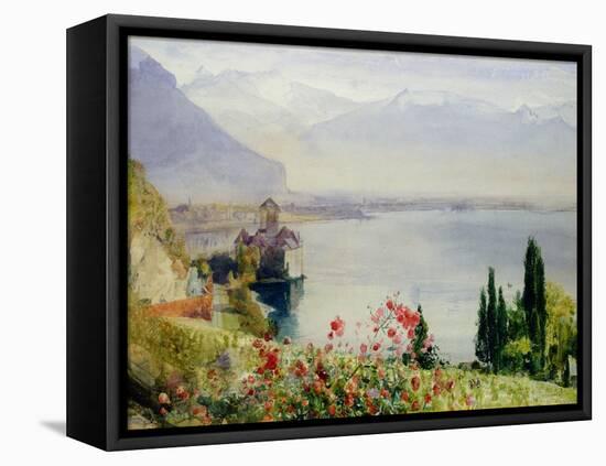 The Castle at Chillon-John William Inchbold-Framed Premier Image Canvas