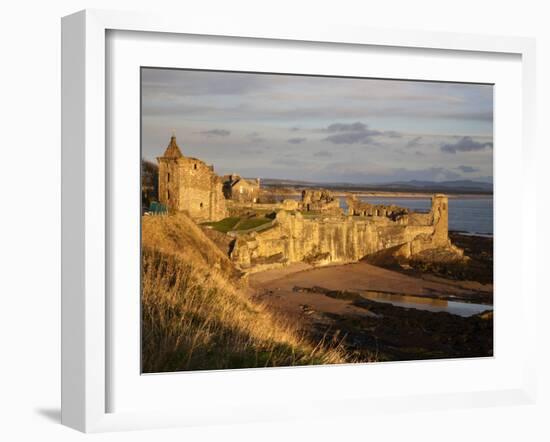 The Castle at Sunrise, St Andrews, Fife, Scotland-Mark Sunderland-Framed Photographic Print