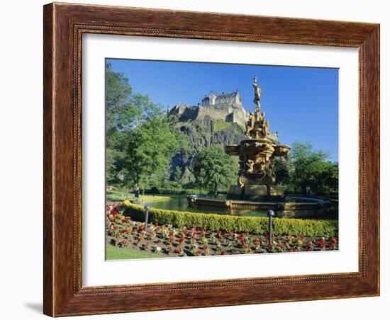 The Castle from Princes Street Gardens, Edinburgh, Lothian, Scotland, UK, Europe-Kathy Collins-Framed Photographic Print