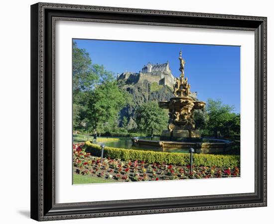 The Castle from Princes Street Gardens, Edinburgh, Lothian, Scotland, UK, Europe-Kathy Collins-Framed Photographic Print