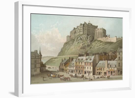 The Castle from the Grassmarket - Edinburgh-English School-Framed Giclee Print