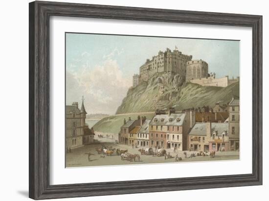 The Castle from the Grassmarket - Edinburgh-English School-Framed Giclee Print