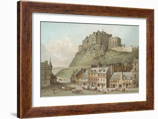 The Castle from the Grassmarket - Edinburgh-English School-Framed Giclee Print