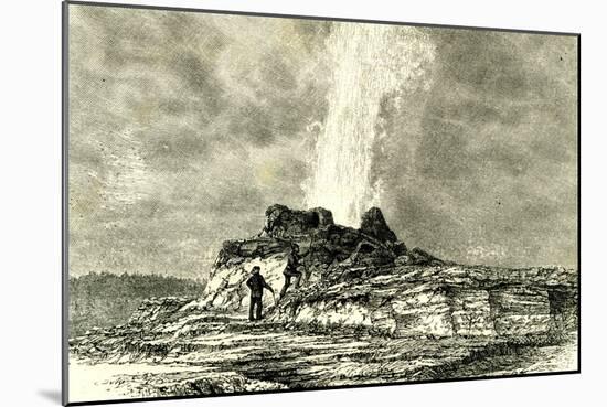 The Castle Geyser in Action 1891 Usa-null-Mounted Giclee Print