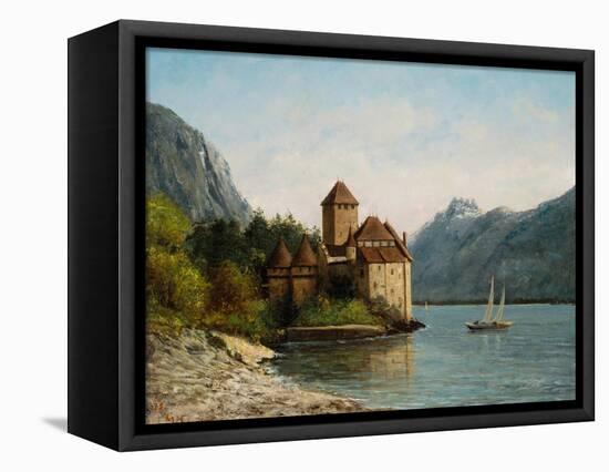 The Castle of Chillon, Evening, C.1872-Gustave Courbet-Framed Premier Image Canvas