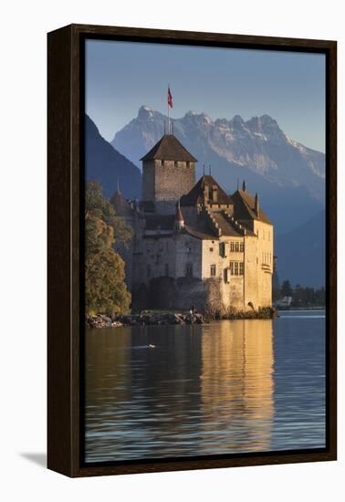 The Castle of Chillon, on Lake Geneva, Montreux, Canton Vaud, Switzerland, Europe-Angelo Cavalli-Framed Premier Image Canvas