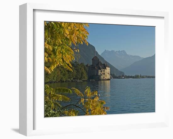 The Castle of Chillon, on Lake Geneva, Montreux, Canton Vaud, Switzerland, Europe-Angelo Cavalli-Framed Photographic Print