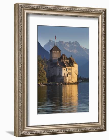 The Castle of Chillon, on Lake Geneva, Montreux, Canton Vaud, Switzerland, Europe-Angelo Cavalli-Framed Photographic Print