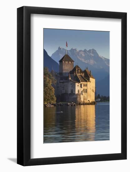 The Castle of Chillon, on Lake Geneva, Montreux, Canton Vaud, Switzerland, Europe-Angelo Cavalli-Framed Photographic Print