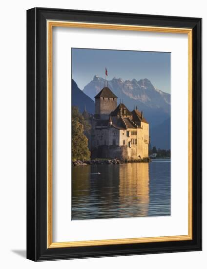 The Castle of Chillon, on Lake Geneva, Montreux, Canton Vaud, Switzerland, Europe-Angelo Cavalli-Framed Photographic Print