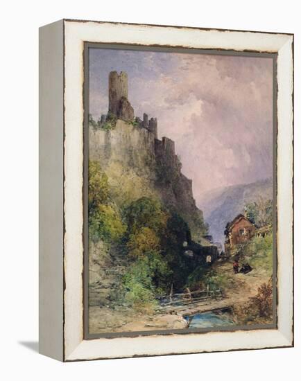 The Castle of Katz on the Rhine-William Callow-Framed Premier Image Canvas