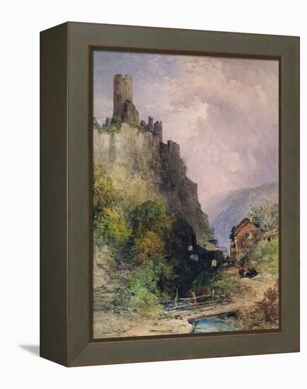 The Castle of Katz on the Rhine-William Callow-Framed Premier Image Canvas