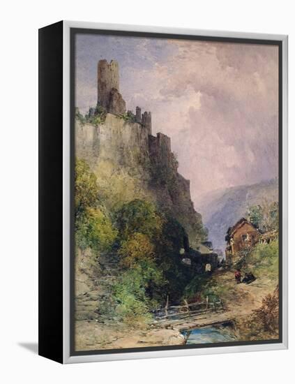 The Castle of Katz on the Rhine-William Callow-Framed Premier Image Canvas