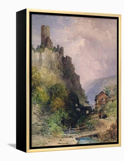 The Castle of Katz on the Rhine-William Callow-Framed Premier Image Canvas