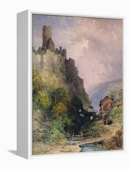 The Castle of Katz on the Rhine-William Callow-Framed Premier Image Canvas