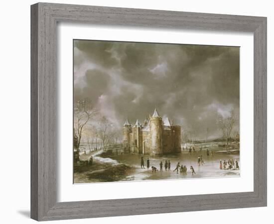 The Castle of Muiden in Winter-Jan Brueghel the Elder-Framed Giclee Print