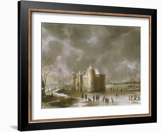 The Castle of Muiden in Winter-Jan Brueghel the Elder-Framed Giclee Print