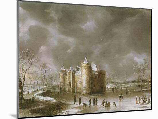 The Castle of Muiden in Winter-Jan Brueghel the Elder-Mounted Giclee Print