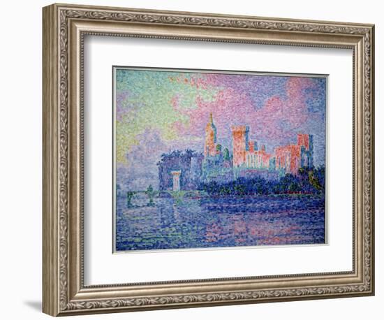 The Castle of the Popes in Avignon. Painting by Paul Signac (1863-1935), 1900. Oil on Canvas. Dim:-Paul Signac-Framed Giclee Print