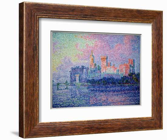 The Castle of the Popes in Avignon. Painting by Paul Signac (1863-1935), 1900. Oil on Canvas. Dim:-Paul Signac-Framed Giclee Print