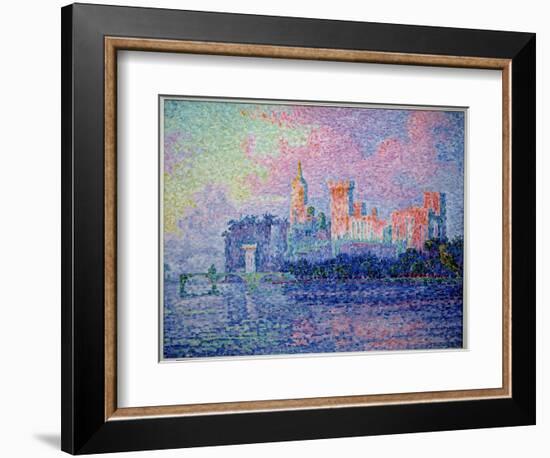The Castle of the Popes in Avignon. Painting by Paul Signac (1863-1935), 1900. Oil on Canvas. Dim:-Paul Signac-Framed Giclee Print