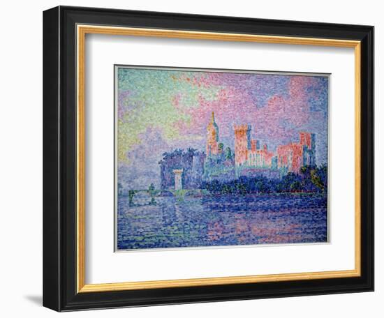 The Castle of the Popes in Avignon. Painting by Paul Signac (1863-1935), 1900. Oil on Canvas. Dim:-Paul Signac-Framed Giclee Print