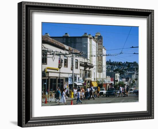 The Castro District, a Favorite Area for the Gay Community, San Francisco, California, USA-Fraser Hall-Framed Photographic Print