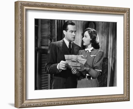 The Cat And The Canary, Bob Hope, Paulette Goddard, 1939-null-Framed Photo