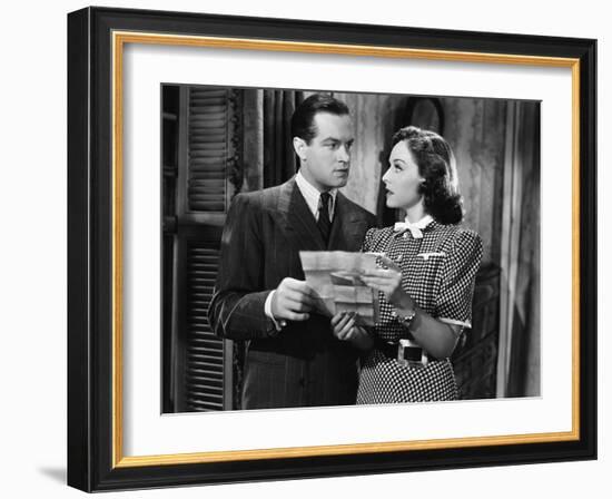 The Cat And The Canary, Bob Hope, Paulette Goddard, 1939-null-Framed Photo