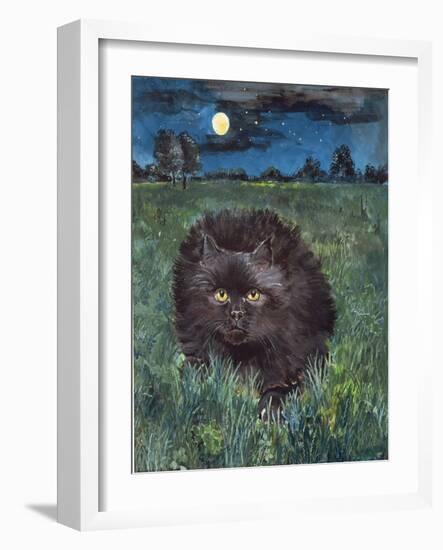 The Cat and the Moon-Hilary Jones-Framed Giclee Print