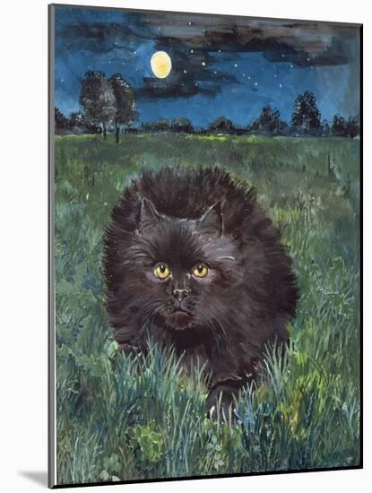 The Cat and the Moon-Hilary Jones-Mounted Giclee Print