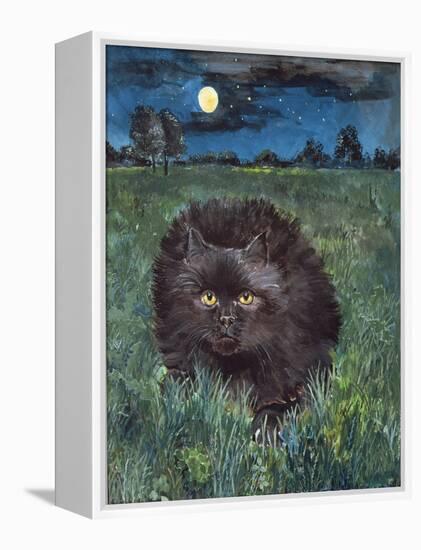 The Cat and the Moon-Hilary Jones-Framed Premier Image Canvas