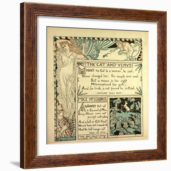 The Cat and Venus Mice in Council-null-Framed Giclee Print