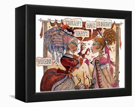 The Cat Fight-David Galchutt-Framed Premier Image Canvas