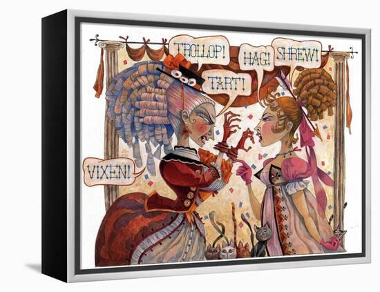 The Cat Fight-David Galchutt-Framed Premier Image Canvas