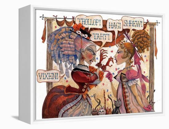 The Cat Fight-David Galchutt-Framed Premier Image Canvas