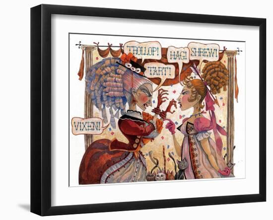 The Cat Fight-David Galchutt-Framed Giclee Print