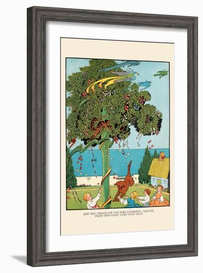 The Cat Goes Cavorting-Eugene Field-Framed Art Print