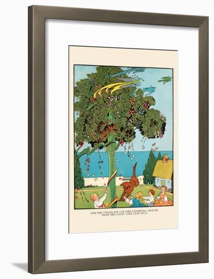 The Cat Goes Cavorting-Eugene Field-Framed Art Print