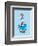 The Cat in the Hat (on blue)-Theodor (Dr. Seuss) Geisel-Framed Art Print