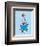 The Cat in the Hat (on blue)-Theodor (Dr. Seuss) Geisel-Framed Art Print