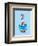 The Cat in the Hat (on blue)-Theodor (Dr. Seuss) Geisel-Framed Art Print