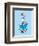 The Cat in the Hat (on blue)-Theodor (Dr. Seuss) Geisel-Framed Art Print