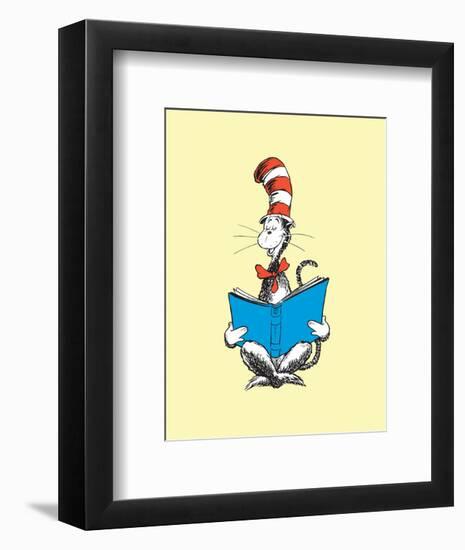 The Cat in the Hat (on yellow)-Theodor (Dr. Seuss) Geisel-Framed Art Print