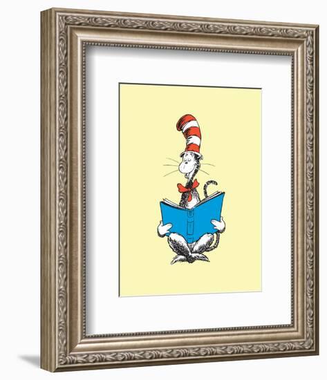 The Cat in the Hat (on yellow)-Theodor (Dr. Seuss) Geisel-Framed Art Print
