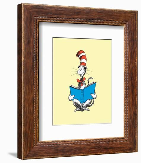 The Cat in the Hat (on yellow)-Theodor (Dr. Seuss) Geisel-Framed Art Print