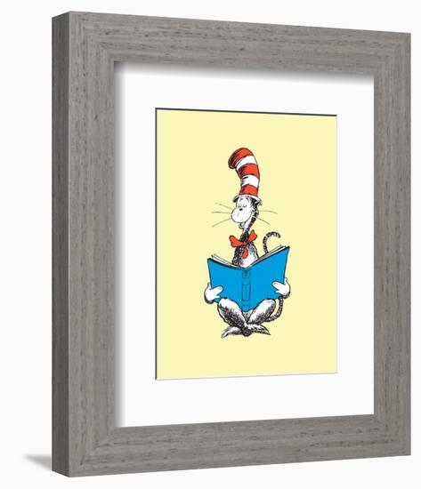 The Cat in the Hat (on yellow)-Theodor (Dr. Seuss) Geisel-Framed Art Print