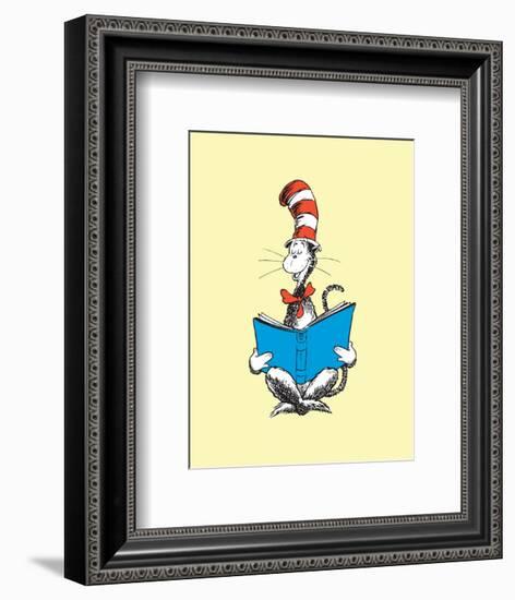 The Cat in the Hat (on yellow)-Theodor (Dr. Seuss) Geisel-Framed Art Print