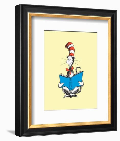 The Cat in the Hat (on yellow)-Theodor (Dr. Seuss) Geisel-Framed Art Print